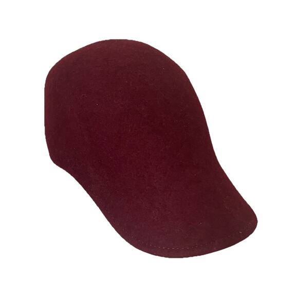 Laird Hatters Cranberry Maroon Wool Duckbill Cap Hat Equestrian England Women Sm main image 9